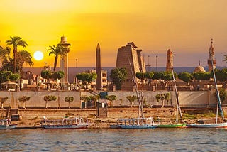 View of Luxor from the Nile river