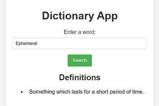 Building a Dynamic Dictionary App: A Step-by-Step Guide with JavaScript and React.js