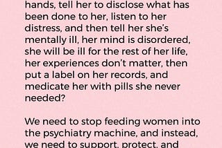 Misogyny in Psychiatry & Mental Health Care