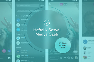 Haftalık Sosyal Medya Özeti: 27 Nisan — 3 Mayıs 2020