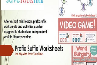 Prefix and Suffix Worksheets pdf