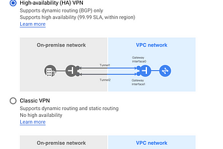 Create a VPN tunnel with BGP protocol in GCP between projects