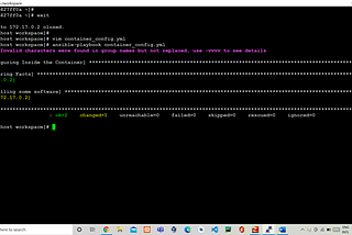 Retrieving container IP and updating inventory — Ansible Demonstration