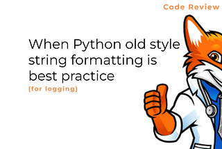 When Python old style string formatting is best practice