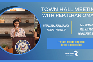 You’re Invited: Oct 30 Town Hall & Distri