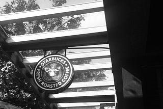 Original Starbucks sign in Pikes Place, Seattle