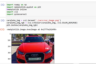Numberplate recognition using computervision and easyocr