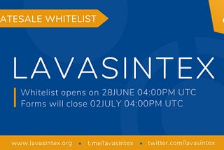 LavaSintex Private Sale Whitelist is Now Open!