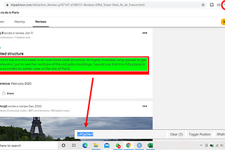 Text Mining : Review Eiffel Tower using R