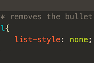 CSS UL remove bullets