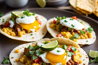 Huevos a la Mexicana Breakfast Tacos Recipe