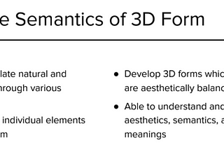 Semantics of 3D Form
