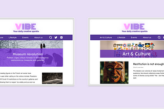 Editorial Design — Vibes Magazine. UX Case Study