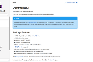 Creating and Deploying your Julia Package Documentation