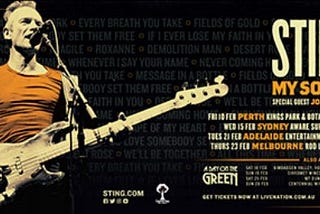 Sting Live in Sydney— Still Walking on The Moon at 70