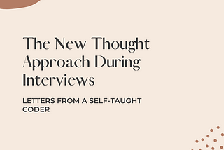 New Thought Design For Career Changers Interviews