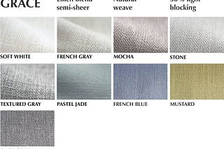 A bunch of swatches for curtains! I don’t usually care about the color of my curtains as long as they do their job, but to some — color and texture is everything.
