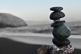 A stacked representation of stones that are unstable