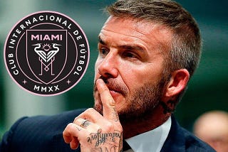 Picture of davidbeckham next to the Inter Miami Logo