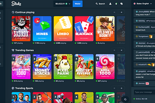 Stake.com dashboard