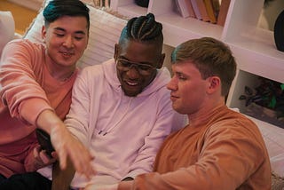 group of colleagues hanging out