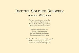 Better Soldier Schweik — Asaph Wagner