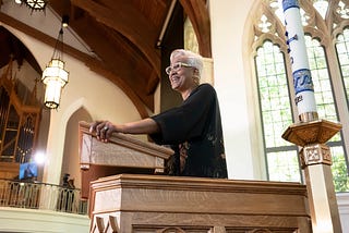 Cynthia Hale preaching in Goodson Chapel at Duke Divinity School