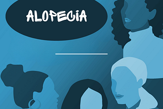 alopecia on the cover of Hair Tells a Story: Hers Yours and Ours