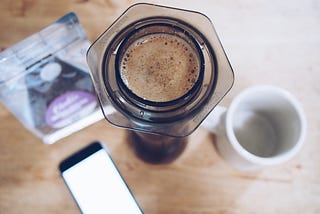 Brewing coffee with an Inverted Aeropress