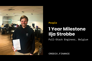 Inside Credix — Ilja's 1 year Milestone
