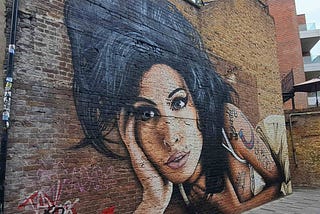 Amy Winehouse mural in Camden London