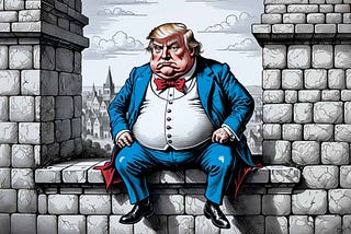 Humpty-Dumpty sitting on a wall, ©none, image randomly AI generated in Draw Things (Mac app)