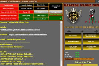 HaaFedk iCloud Tool V4 Free Icloud Bypass 2024