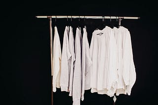 Rack of New Hanging clothing
