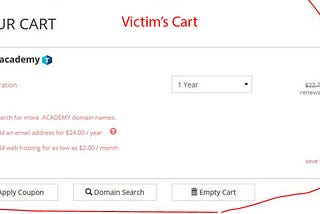 IDOR allows to see, edit & delete the cart of other users