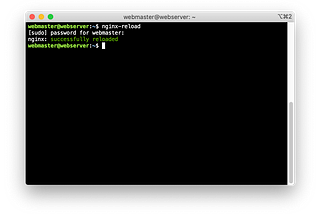 Q: How to reload nginx with one command if configuration file is OK?