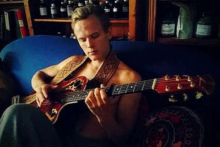 Jared playing guitar
