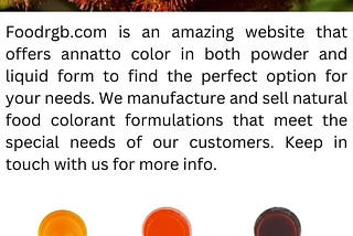 Annatto Color | Foodrgb.com