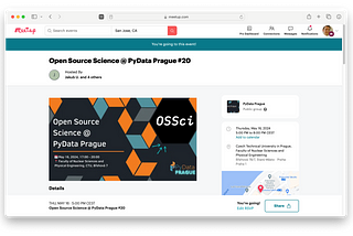 May 16: Open Source Science @ PyData Prague