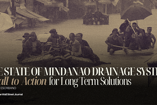 Escribano | The State of Mindanao Drainage System: A Call to Action for Long Term Solutions
