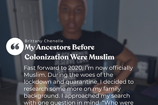 My Ancestors Before Colonization Were Muslim