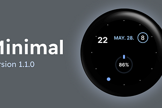 Minimal — Wear OS Watch Face — Version 1.1.0