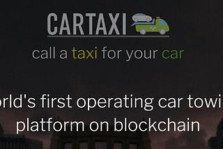 CARTAXI.IO-Mobil derek pertama dengan platform blockchain