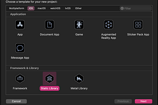 Create Static Library in swift