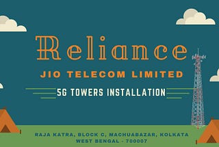 Jio 5g mobile tower installation office in India