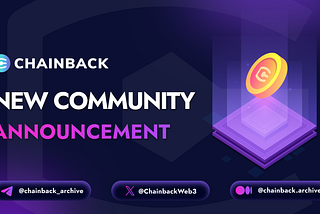 Chainback Upcoming Events Update