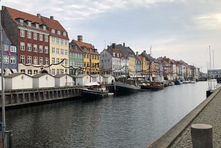 berühmte Hafenkulisse von Kopenhagen