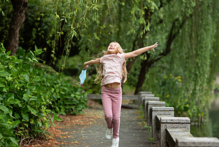 becoming unmasked was liberating — young girl joyful after removing face mask