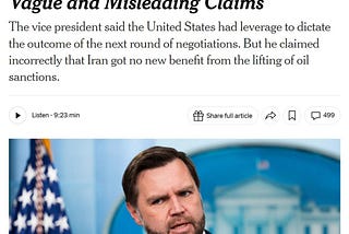 J.D. Vance Calls the Turn