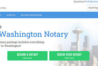 The masthead of the Washington page of notaries.com. Screenshot courtesy of notaries.com.